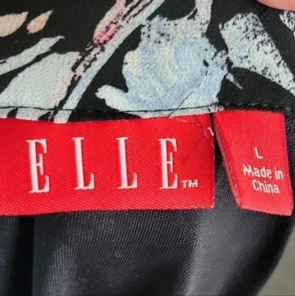 Elle | Floral Chiffon High-Low Maxi Dress in Black Floral Size Large - Picture 7 of 10